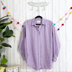 J. Crew x Baird McNutt Relaxed Fit Irish Linen Button Down Shirt SMALL